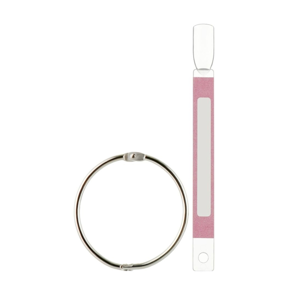 

Типси для гель-лаку Sticker Tips прозорi, квадрат, з рожевими наклейками, 50 шт