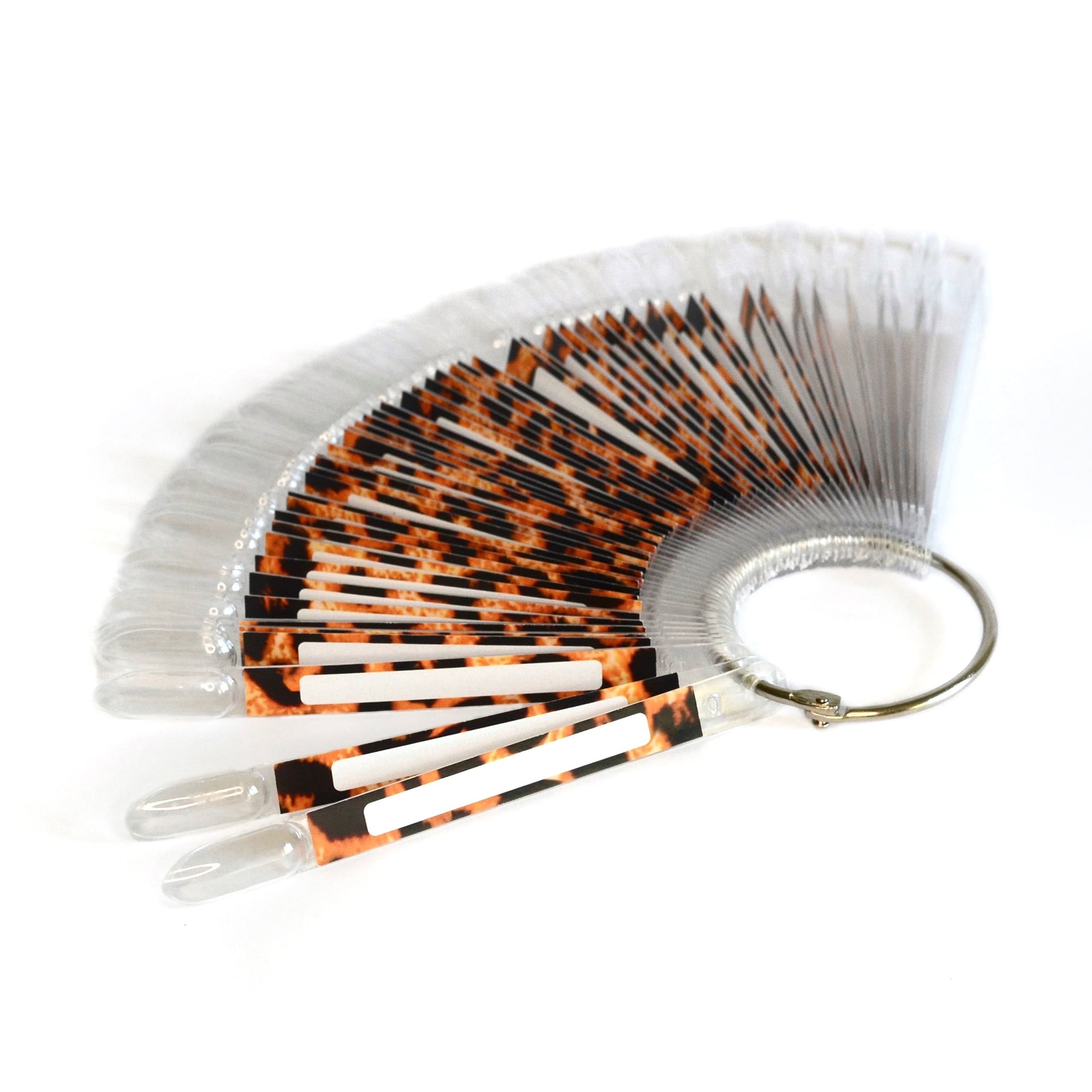 

Типси для гель-лаку Sticker Tips прозорi, мигдаль, з леопардовими наклейками, 50 шт