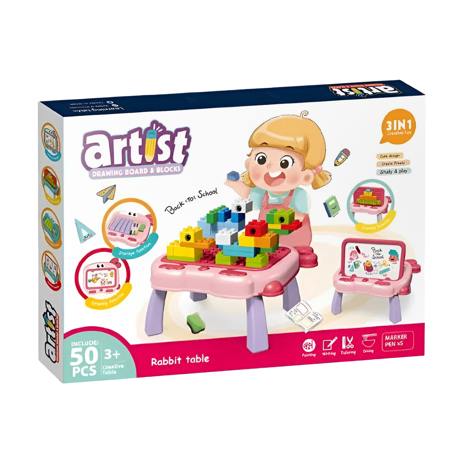 

Дитячий ігровий столик Zhorya з конструктором, 47*6*33 см, від 3 років, 50 деталей (ZY1658317)