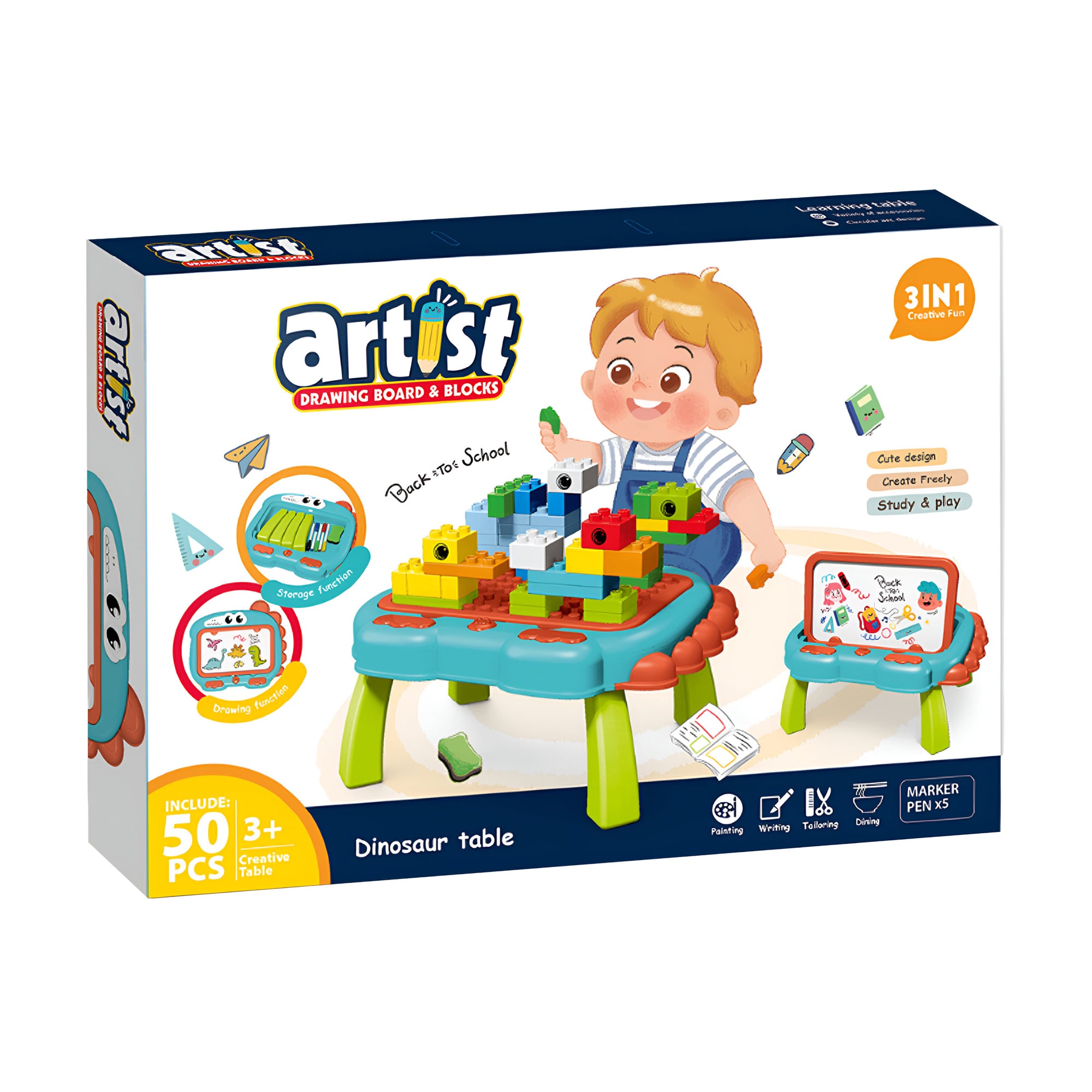 

Дитячий ігровий столик Zhorya з конструктором, 47*6*33 см, від 3 років, 50 деталей (ZY1711110)