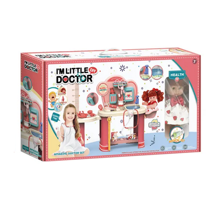 

Дитячий ігровий лікарський набір Zhorya Медичний стіл з інструментами та лялькою, 65*14*41 см, від 3 років (ZY1612238)