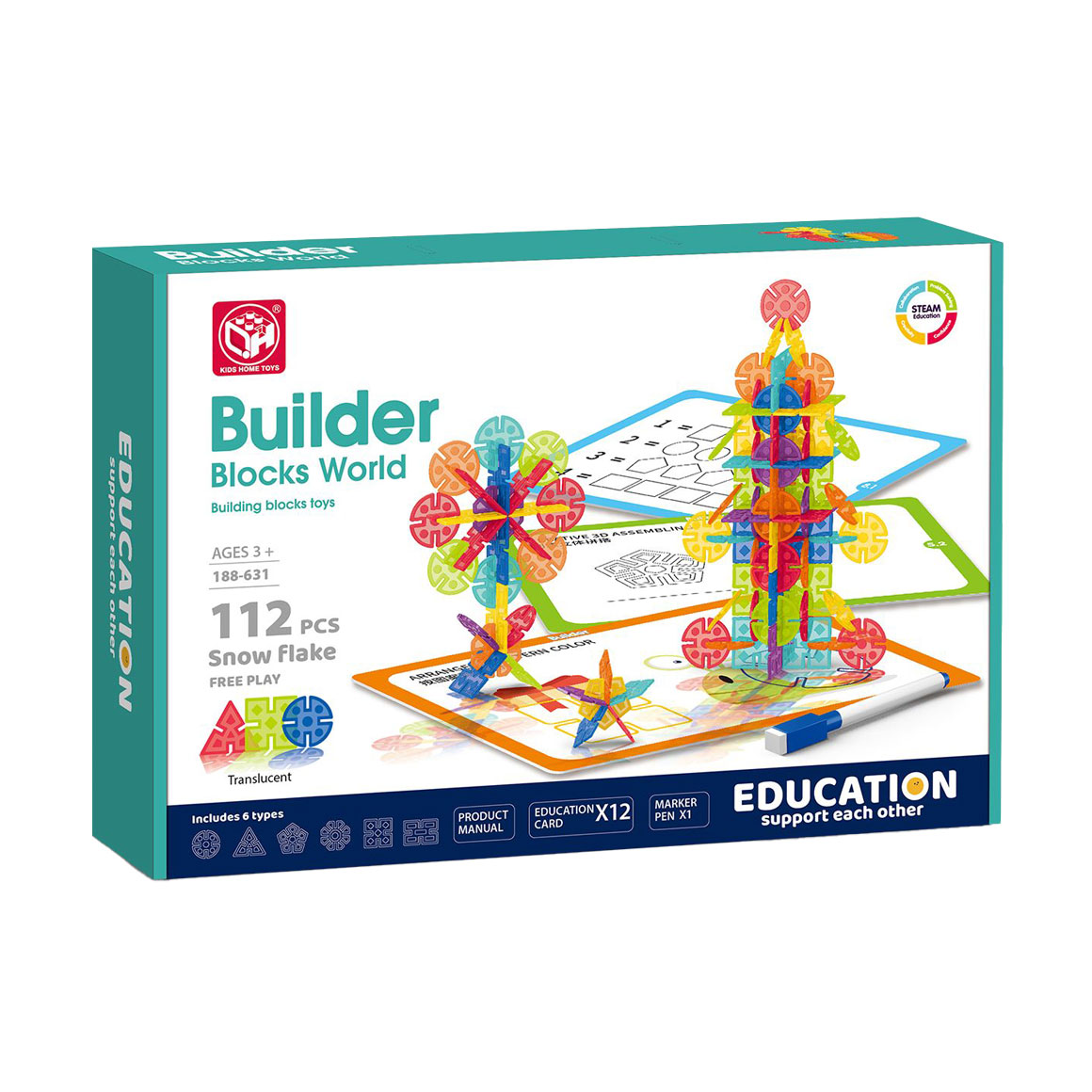 

Конструктор зі сніжинок Bright Spring, від 3 років (017830-188-631)