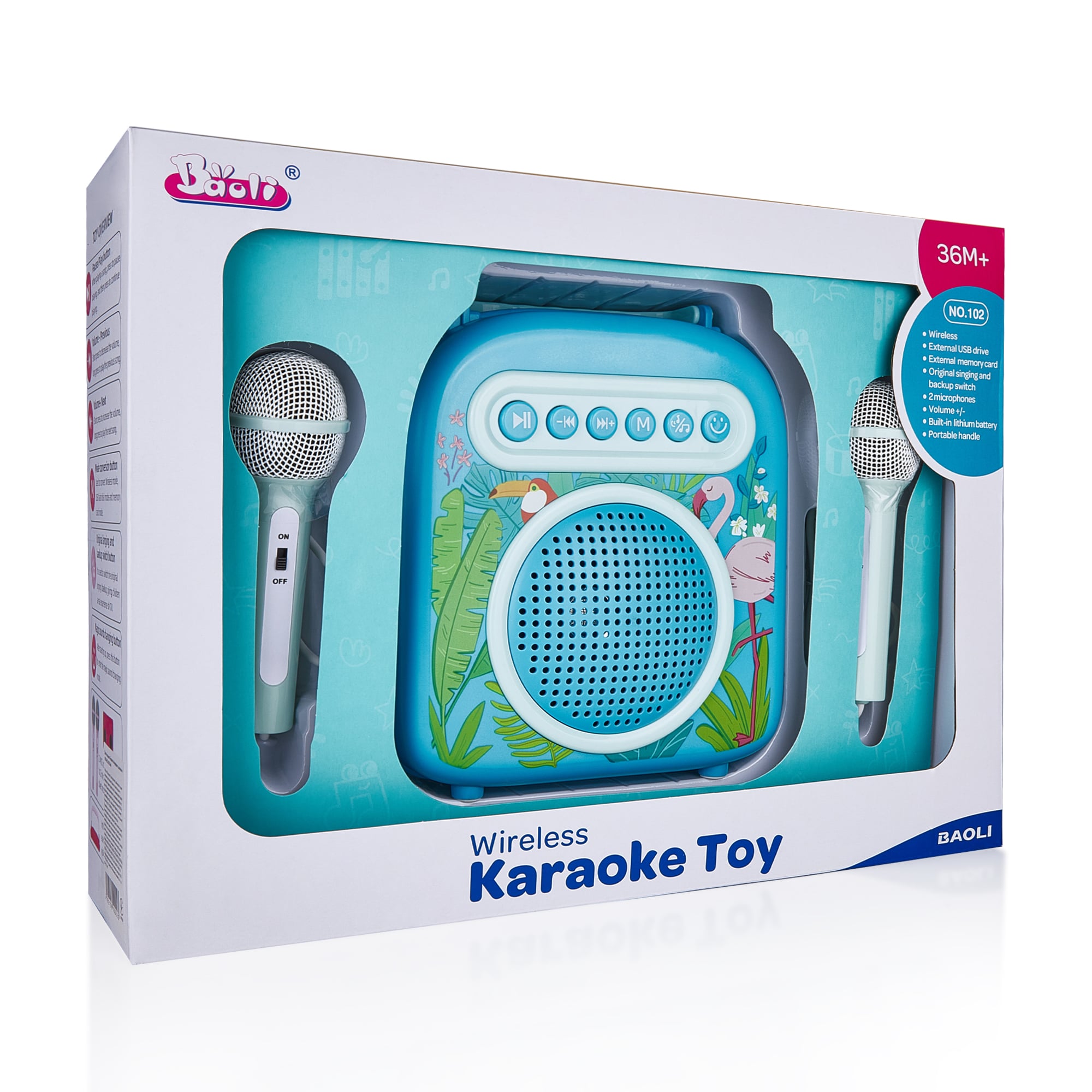 

Дитяче караоке Bright Spring Бездротові мікрофони з динаміком, сині, від 3 років (01238-102)