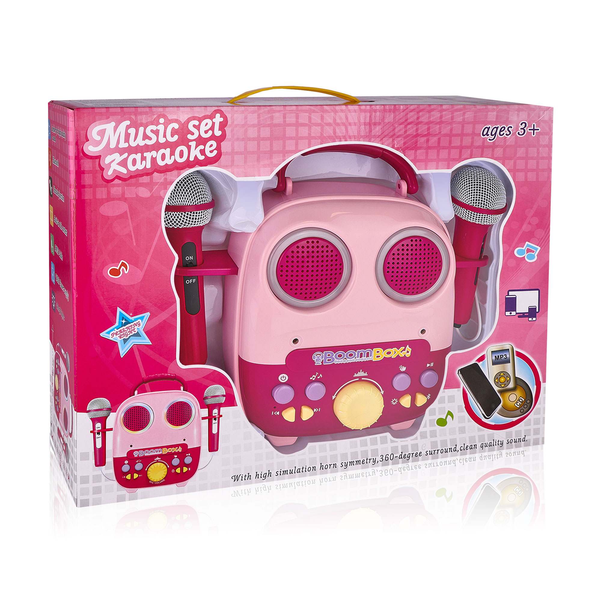 

Дитяче караоке Bright Spring Бездротові мікрофони з динаміком, від 3 років, 34*25*7 см (017687-5040)