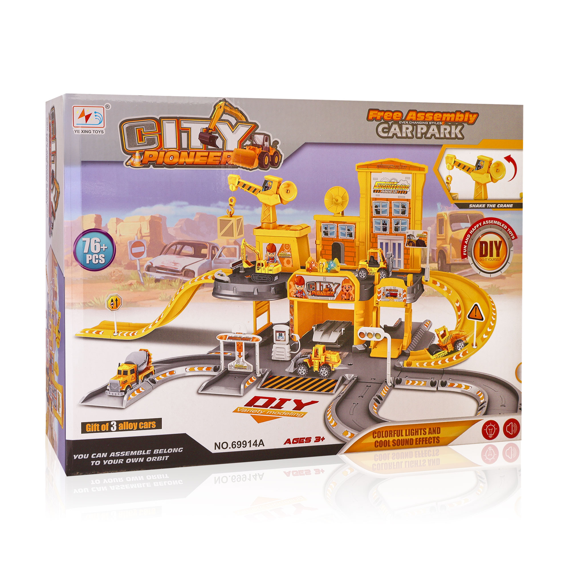 

Дитячий трек Chuangfa Будівельна стоянка, від 3 років, 76 деталей (69914A)