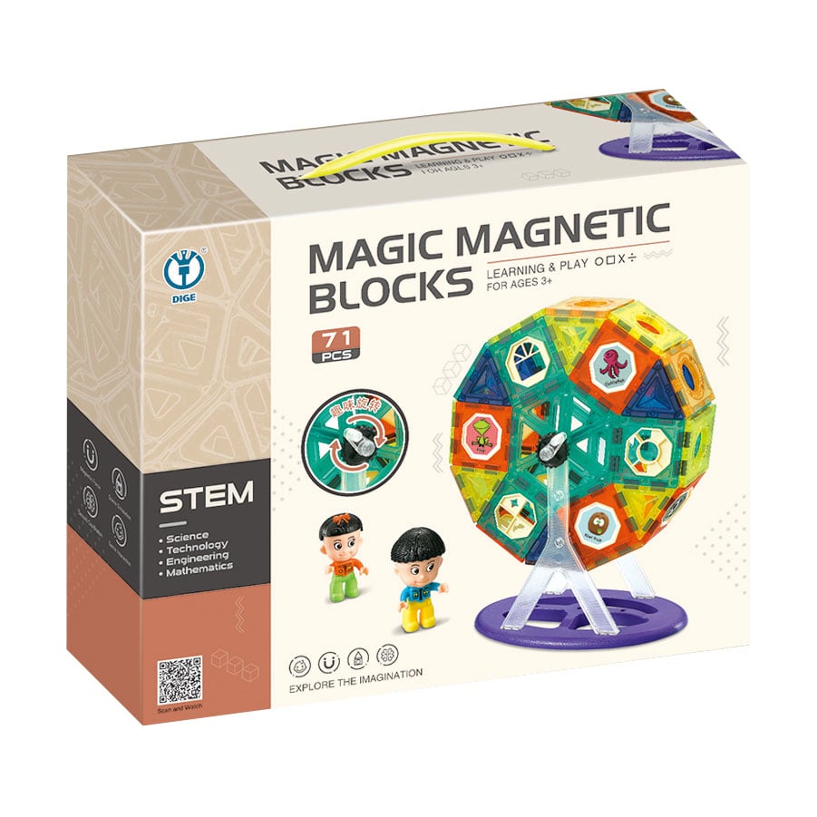 

Дитячий магнітний конструктор MingBO Колесо фортуни, від 3 років (3401)