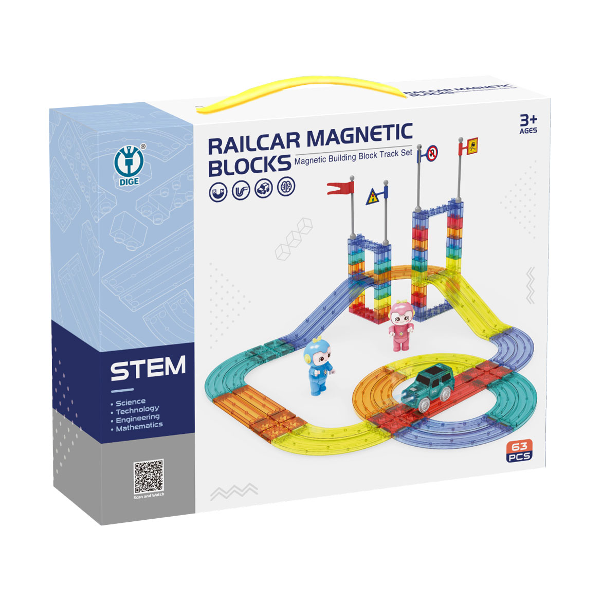 

Дитяча магнітна траса MingBO з машинкою, від 3 років (6706)