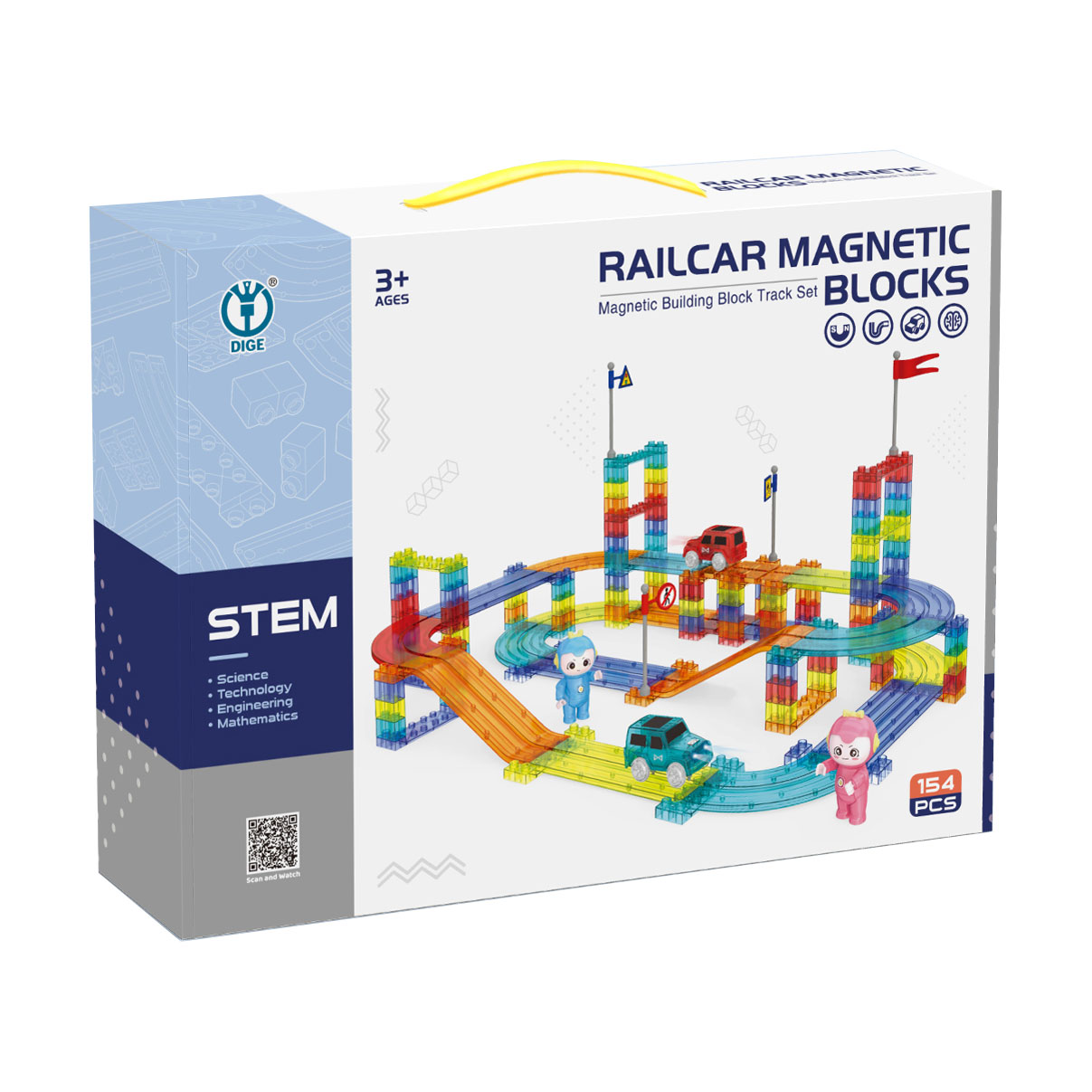 

Дитяча магнітна траса MingBO з машинкою, від 3 років (6707)