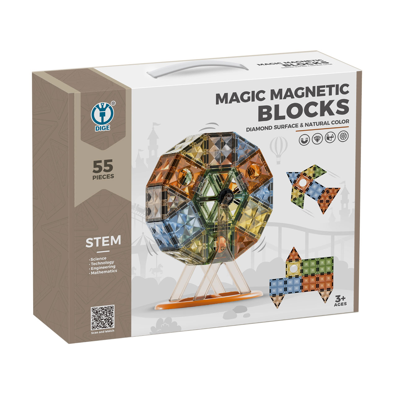 

Дитячий магнітний конструктор MingBO, від 3 років (9902)