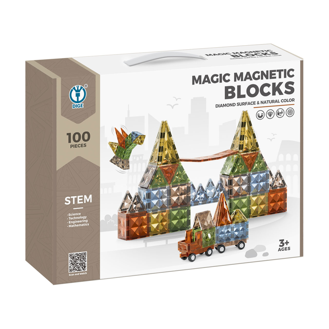 

Уцінка! Дитячий магнітний конструктор MingBO, від 3 років (9904)