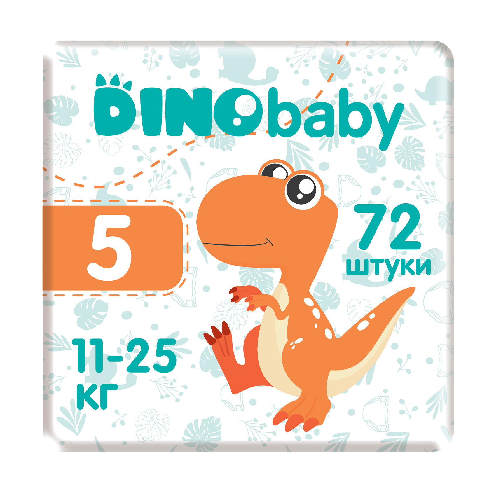 

Підгузки Dino Baby розмір 5 (11-25 кг), 2*36 шт