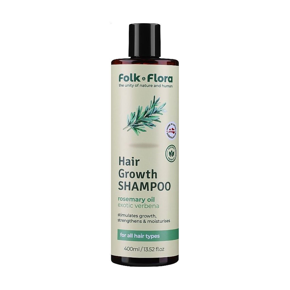 

Шампунь для прискорення росту волосся Folk & Flora Hair Growth Shampoo, 400 мл