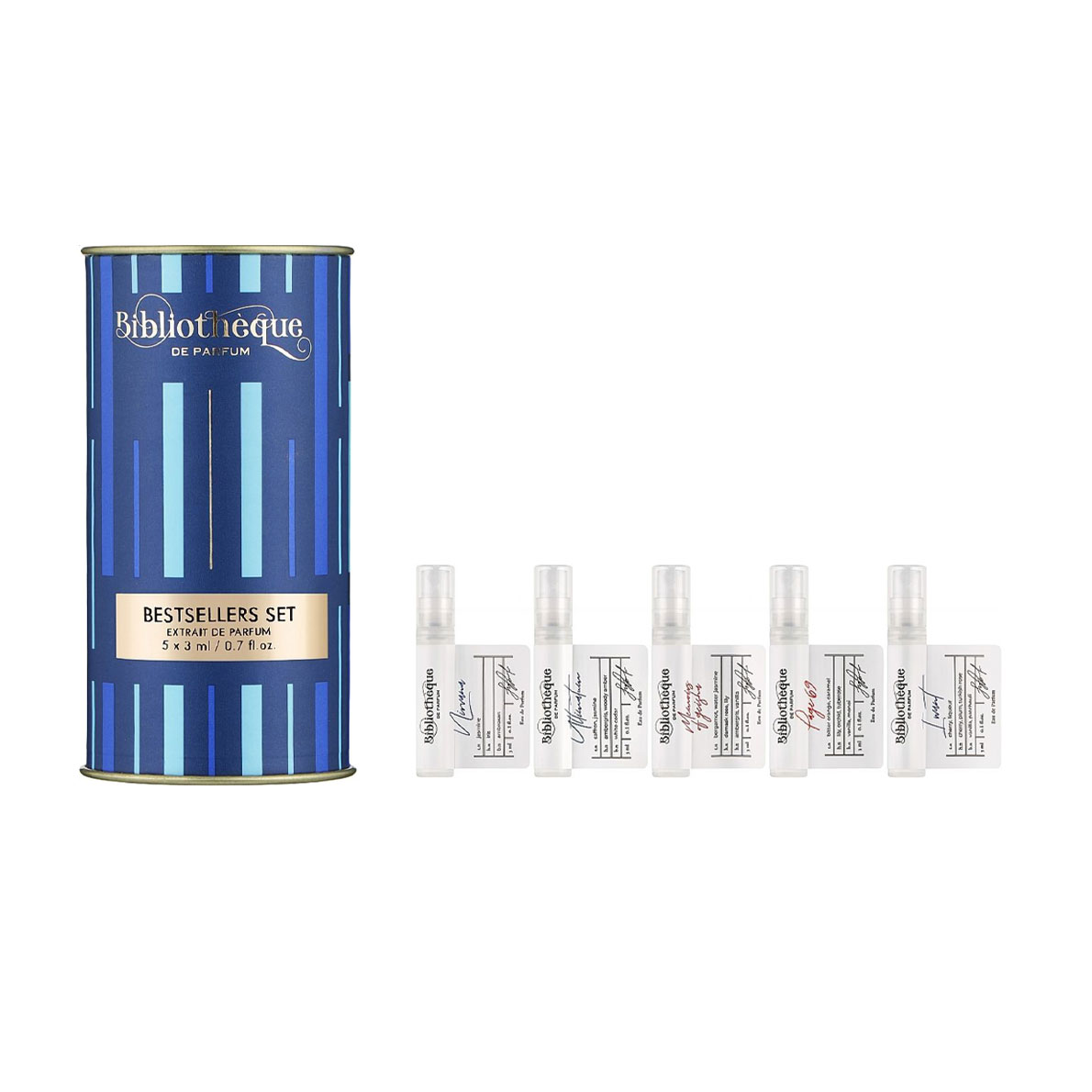 

Подарунок! Парфумований набір Bibliotheque de Parfum Bestsellers (парфуми унісекс, 1*3 мл + парфуми жіночі, 4*3 мл)