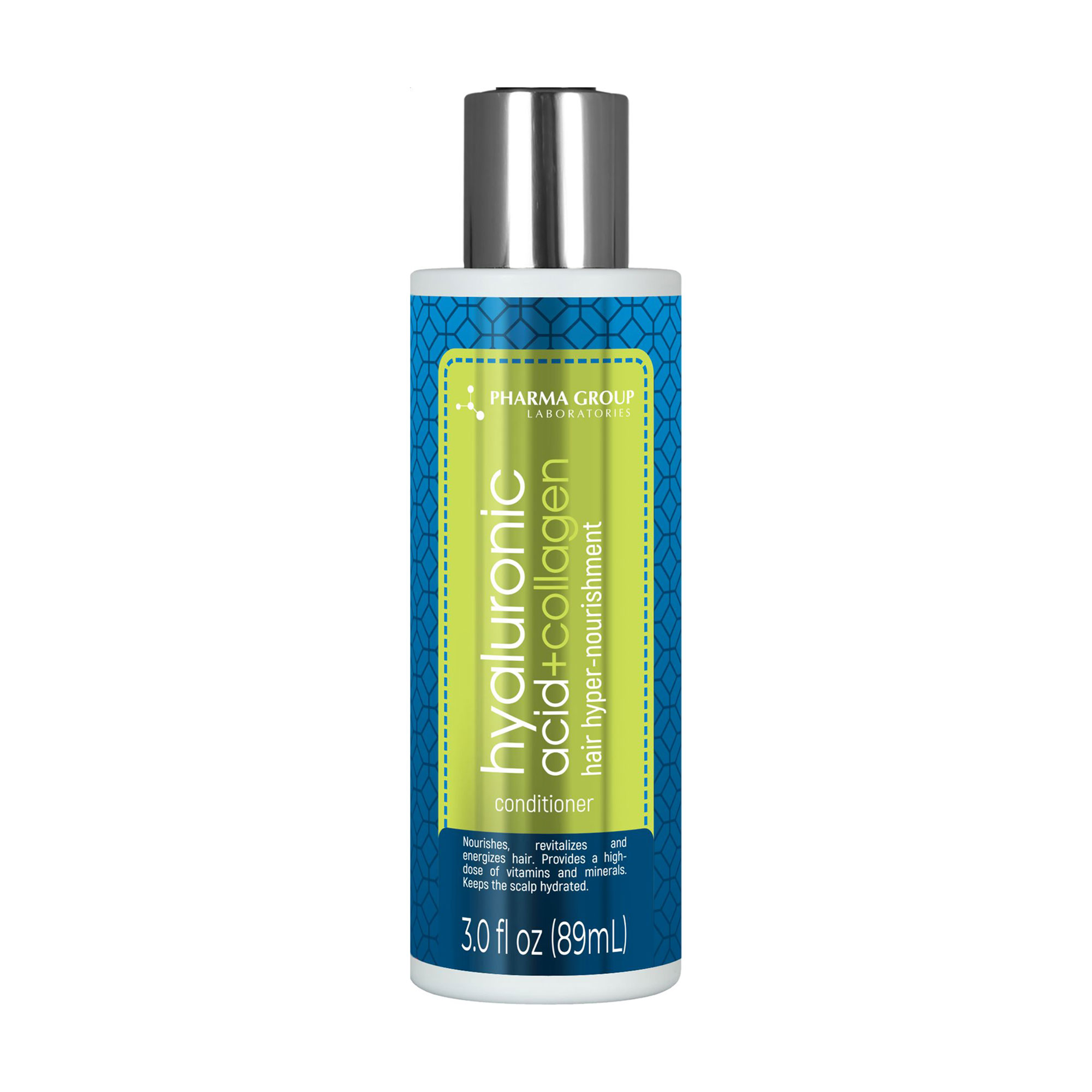 Уцінка! Бальзам для волосся PHARMA GROUP Laboratories Hyaluronic Acid + Collagen Гіперживлення від коренів до кінчиків, 89 мл