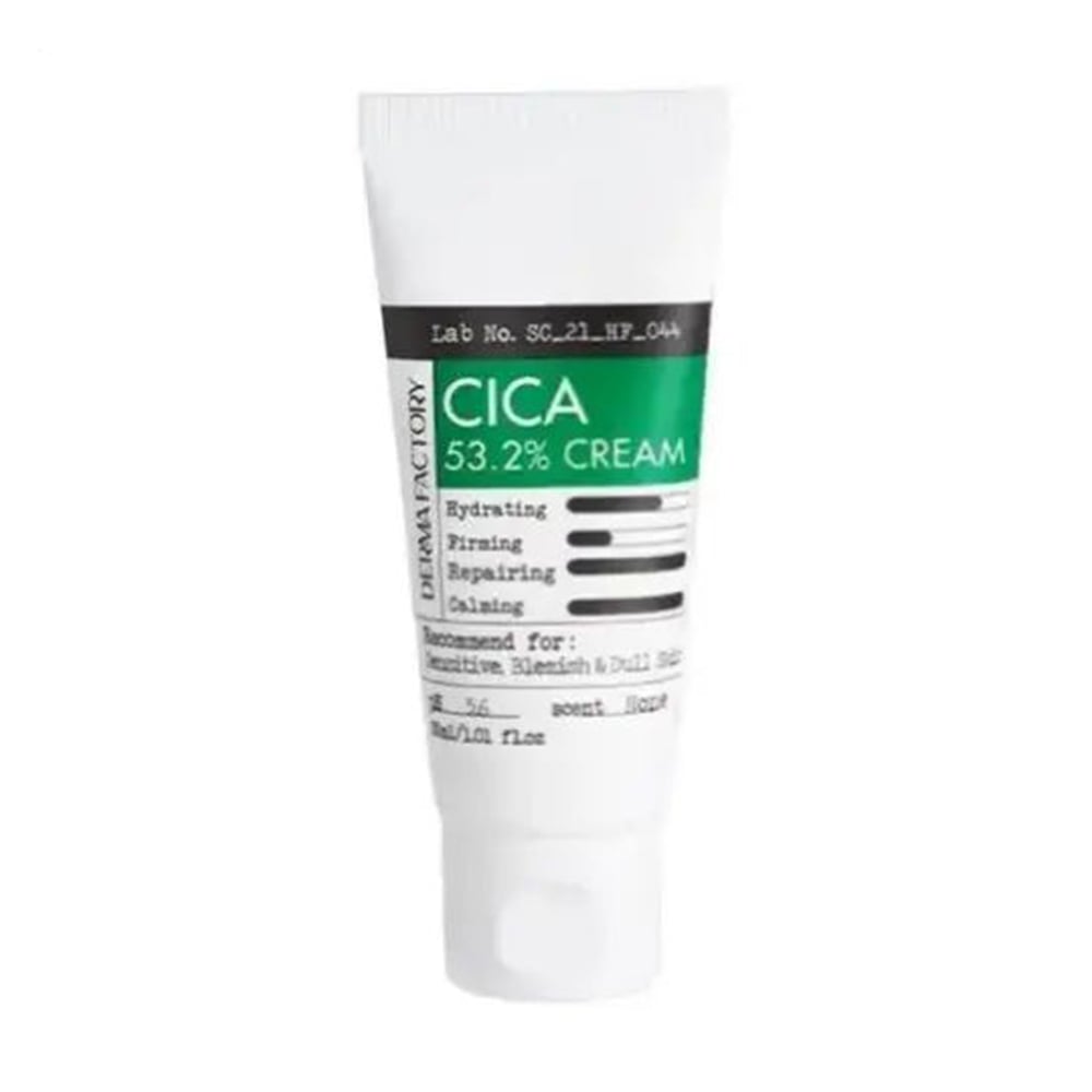 Крем для обличчя Derma Factory Cica 53.2% Cream з екстрактом центели азіатської, 30 мл