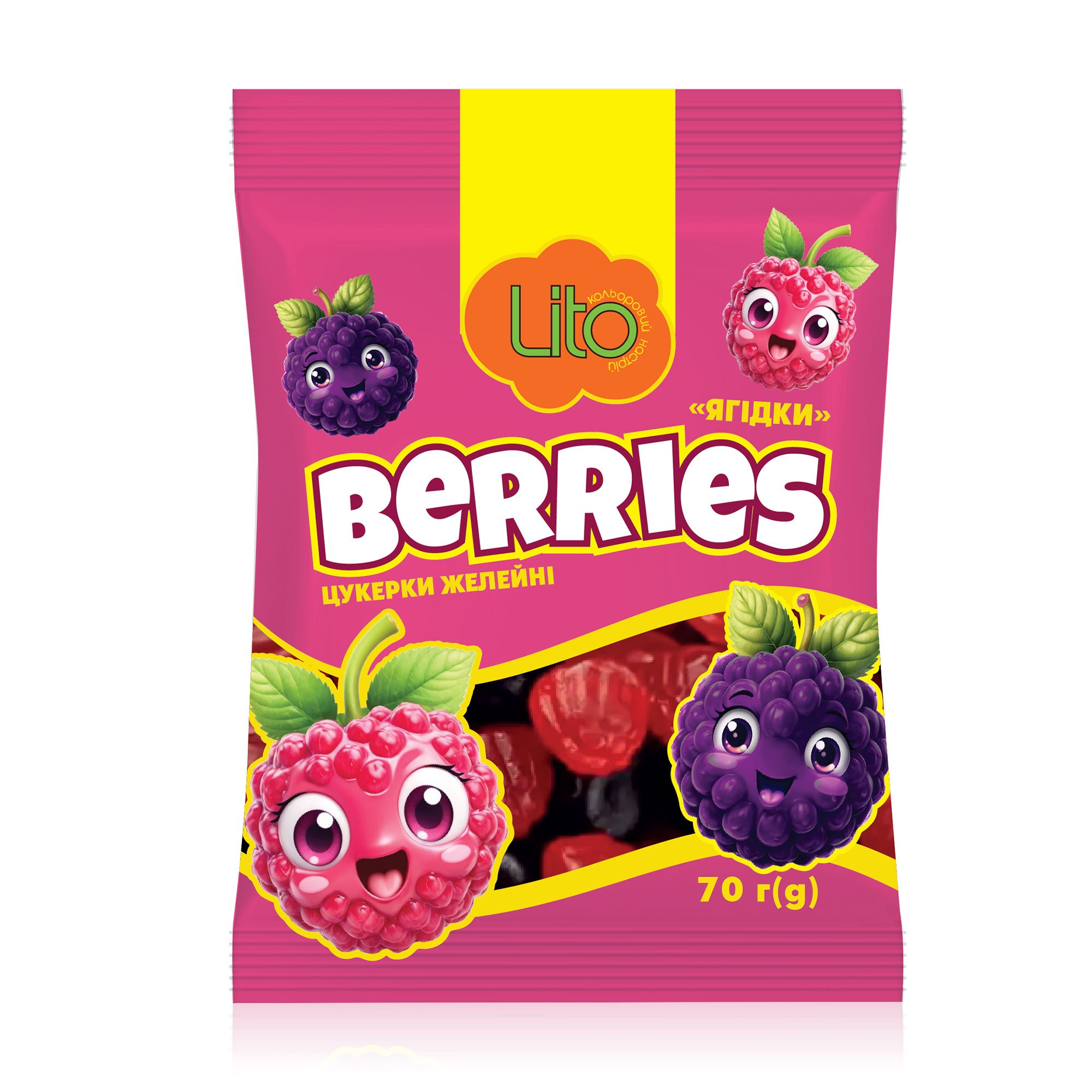 

Цукерки желейні Lito Berries, 70 г