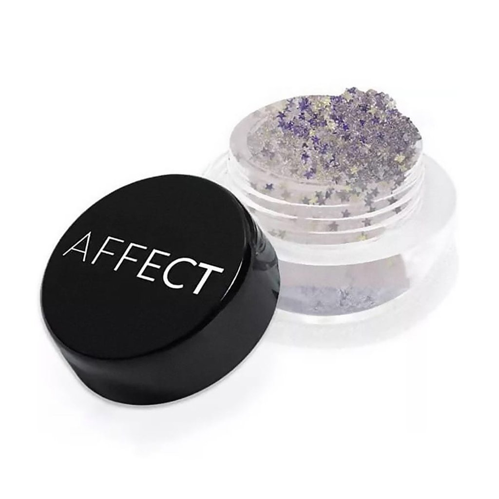

Глітер для обличчя, тіла та волосся Affect Cosmetics Diamond Glitter, Silver Stars, 2 г