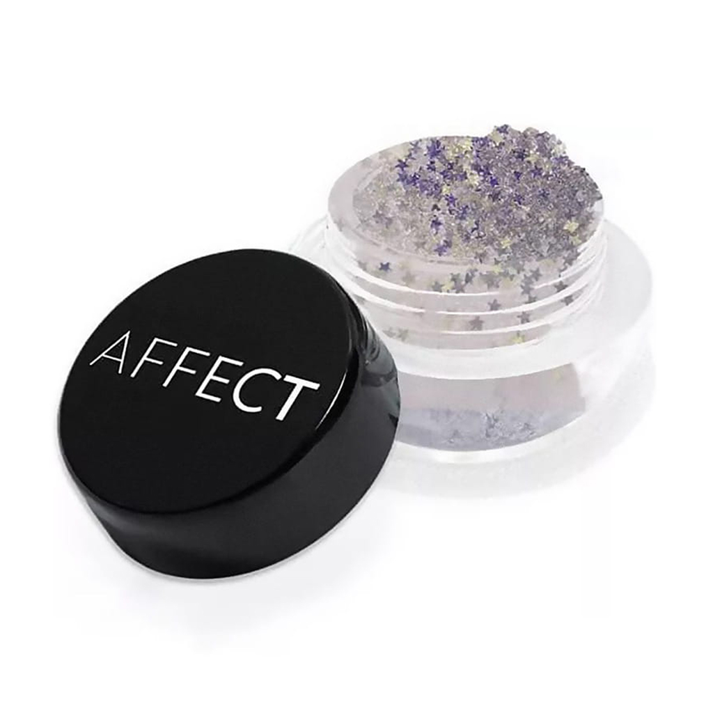 

Уцінка! Глітер для обличчя, тіла та волосся Affect Cosmetics Diamond Glitter, Silver Stars, 2 г