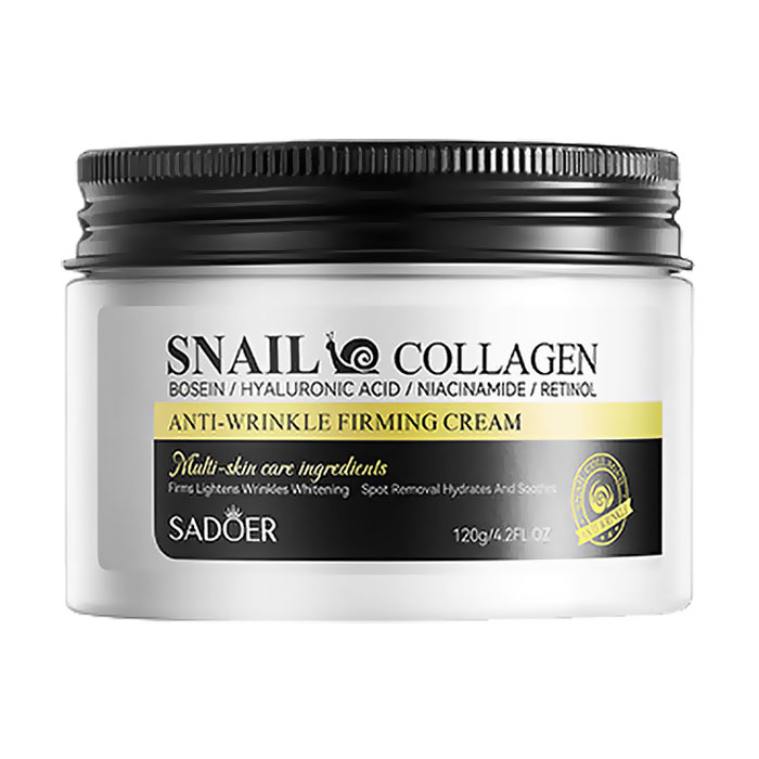 

Уцінка! Крем для обличчя Sadoer Snail Collagen Anti-Wrinkle Firming Cream проти зморшок, з муцином равлика та колагеном, 120 г