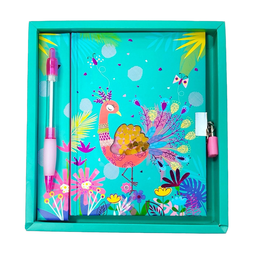 

Блокнот на замочку Malevaro Павич, з ручкою, лінійка, 19*20*2.5 см, 56 аркушів (W361944-A)