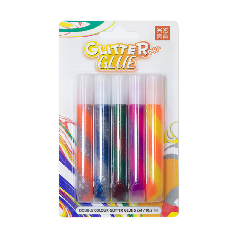 

Клей з блискітками Malevaro Glitter Glue подвійний колір, 10.5 мл, 5 шт (XD03282)