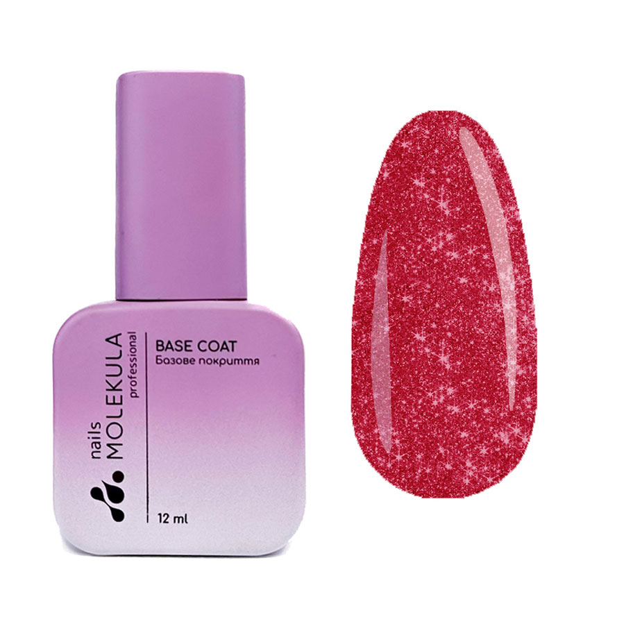 

База для гель-лаку Nails Molekula Professional Base Flash, Pomegranate Wine, 12 мл
