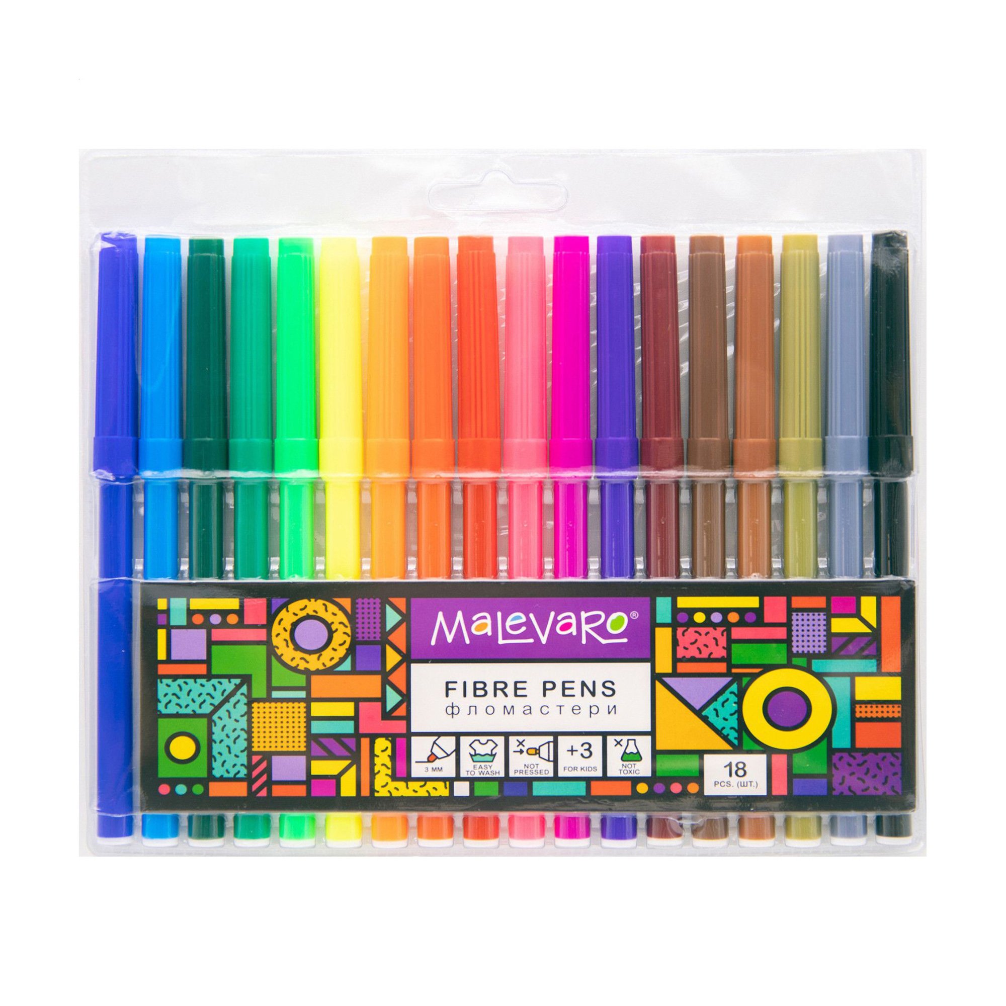 

Набір фломастерів для малювання Malevaro, 18 кольорів (ML760127)