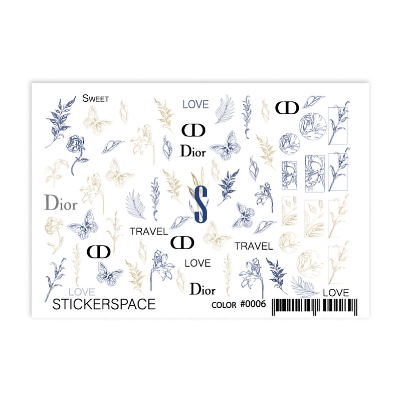 

Наліпки для дизайну нігтів StickersSpace Sliders Color (0006)