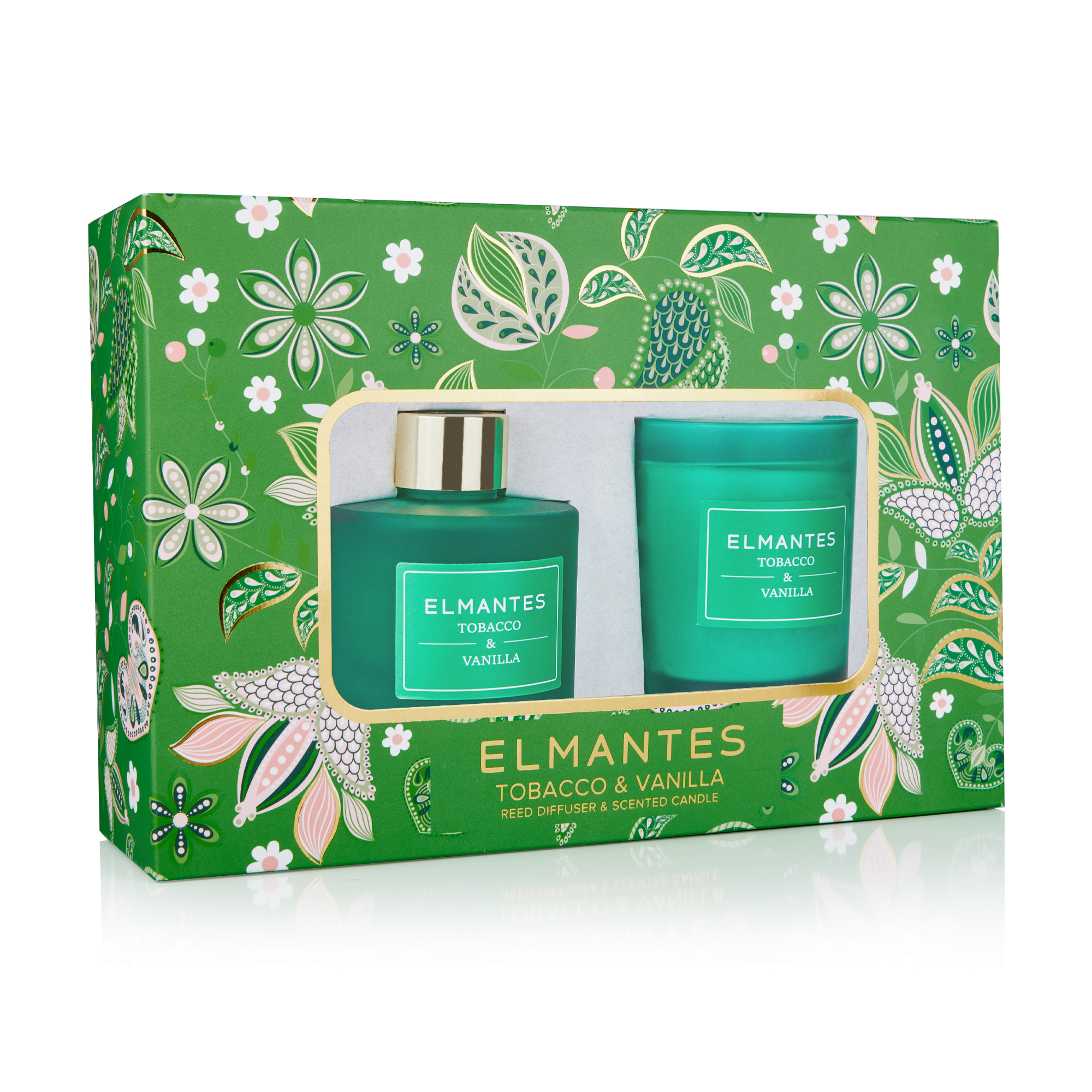 

Подарунковий набір Elmantes Tobacco & Vanilla (аромадифузор, 100 мл + свічка, 130 г)