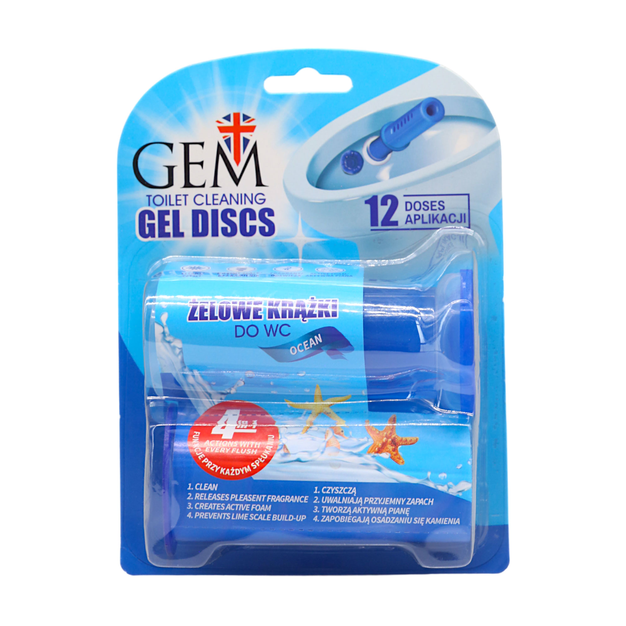 

Гель-стік для унітазу Gem Океан XXL, 12 доз, 75 мл
