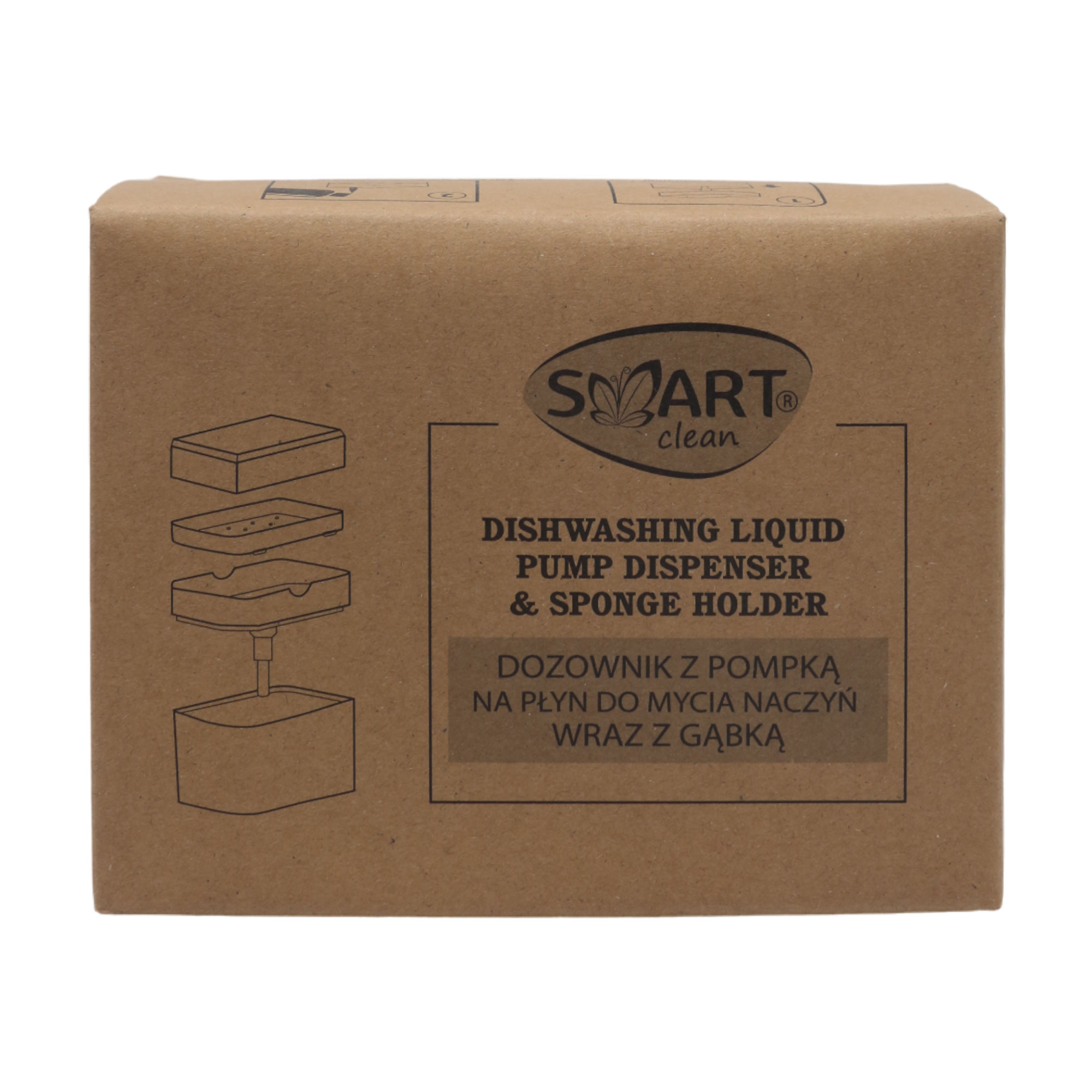 

Дозатор мийного засобу Smart Clean з тримачем для губки, 1 шт