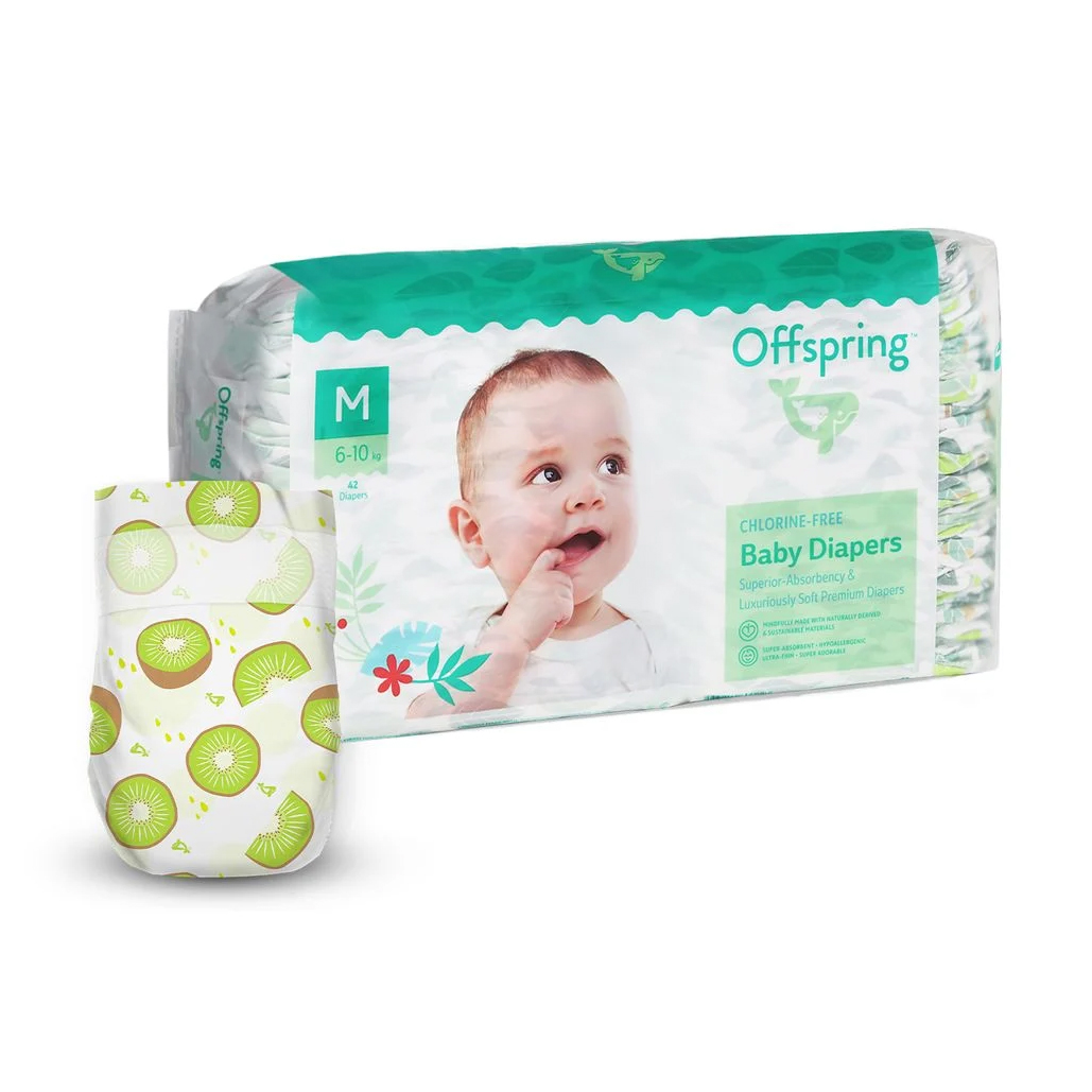 

Уцінка! Підгузки Offspring Hairykiwi, розмір M (6-10 кг), 42 шт