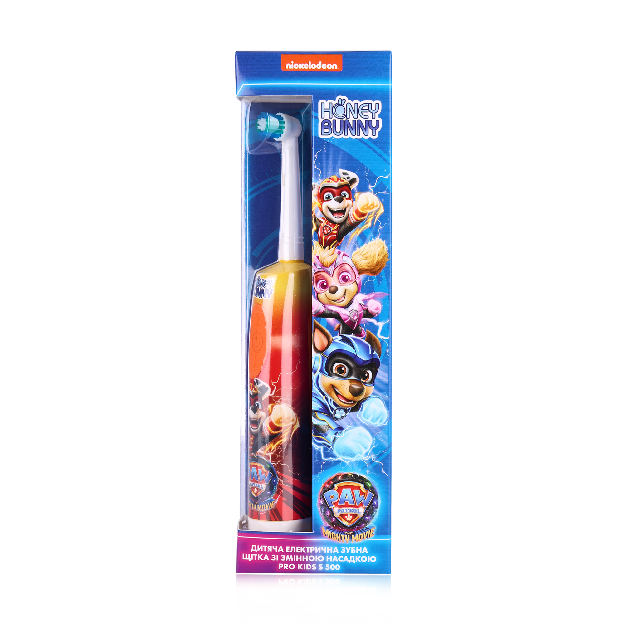 

Набір Honey Bunny PRO Kids S 500 Щенячий патруль, від 3 років (дитяча електрична зубна щітка, 1 шт + змінна насадка, 1 шт)