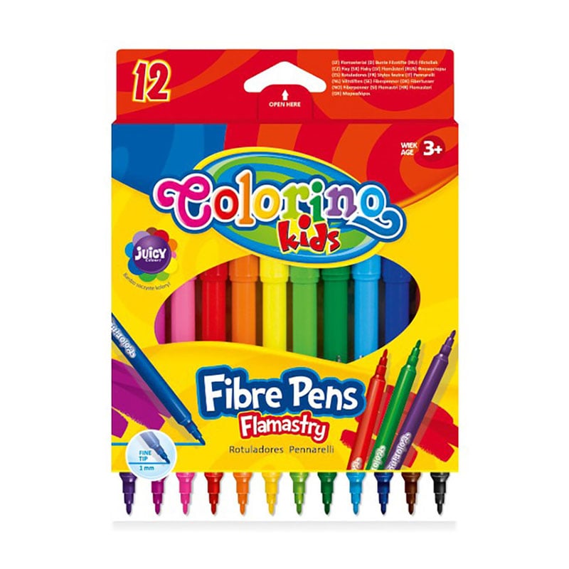 

Набір кольорових фломастерів Colorino Kids, 1 мм, 12 кольорів, від 3 років (14588PTR/1)