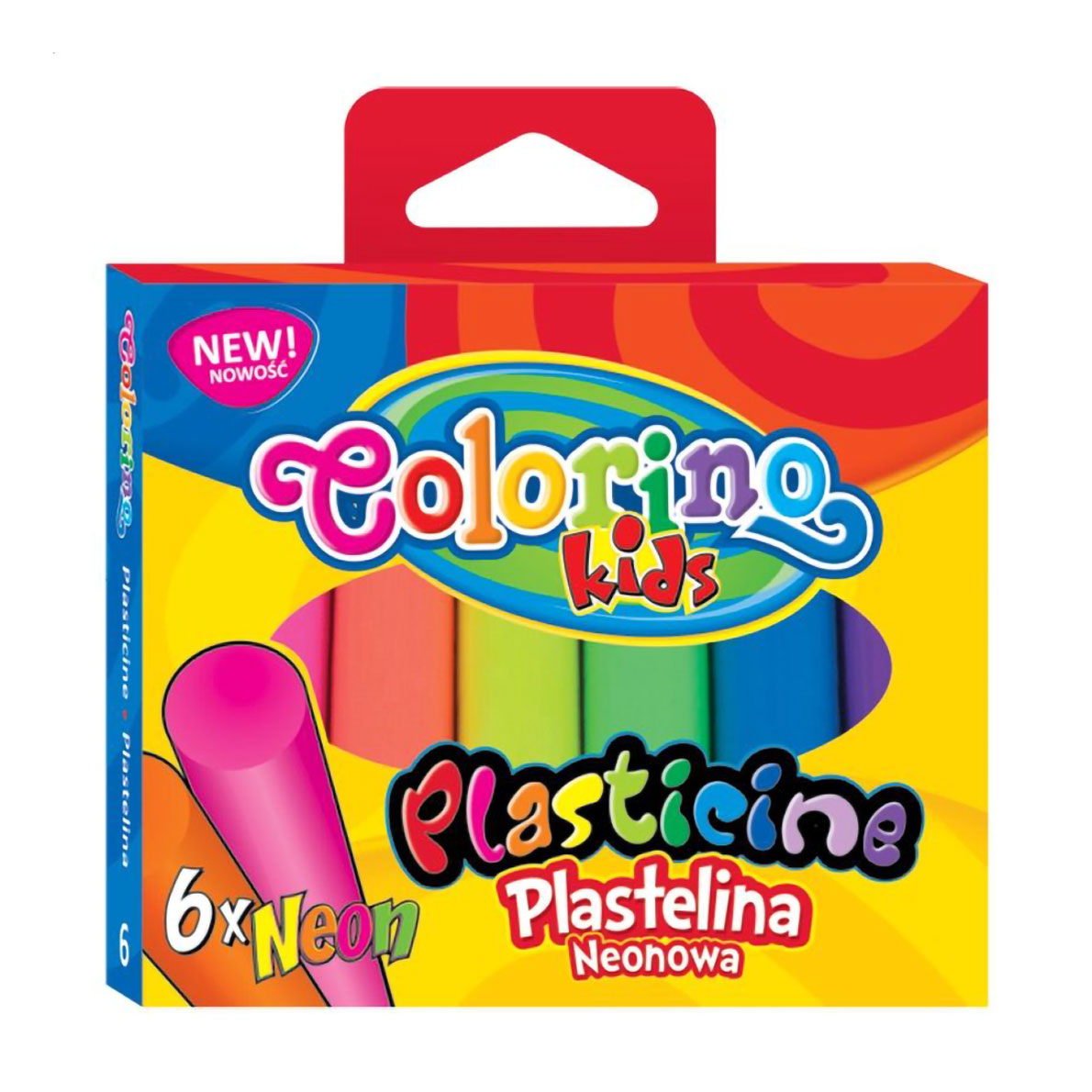 

Дитячий пластилін Colorino Kids Neon, 6 кольорів, від 3 років, 100 г (42666PTR)