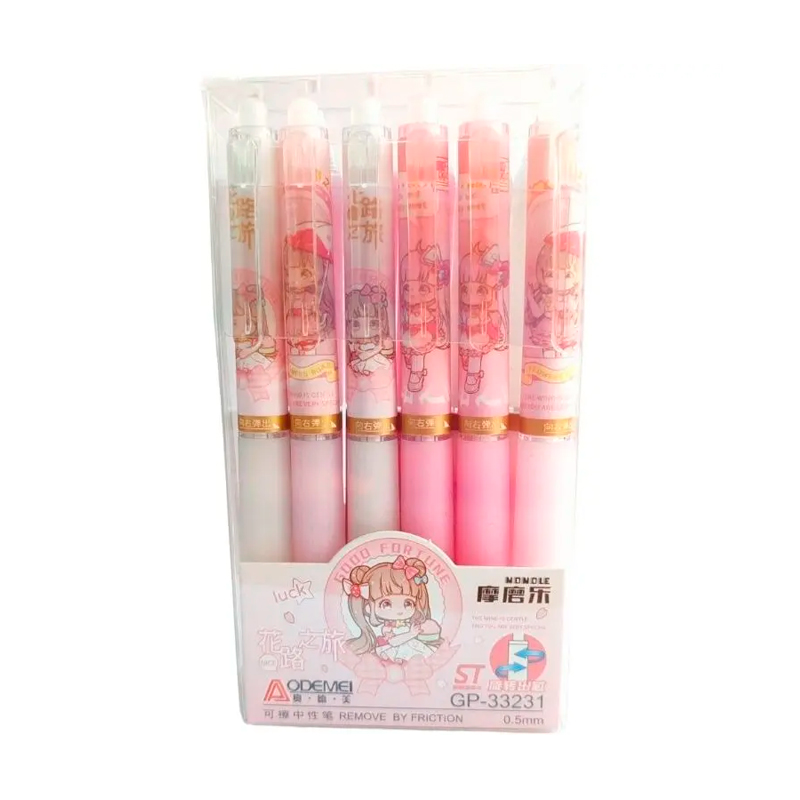 

Набір автоматичних гелевих ручок Malevaro Пиши-стирай, дизайн 8, синій, 0.5 мм, від 3 років, 12 шт (33231/12)