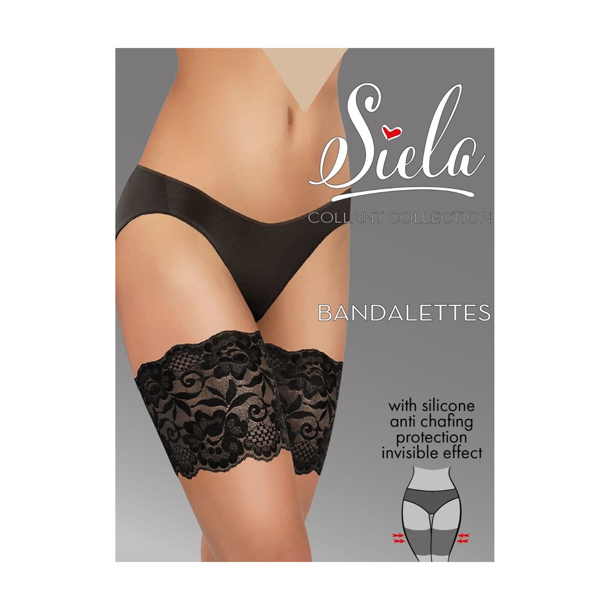 

Бандалетки жіночі Siela мереживні, Natural, розмір 3XL