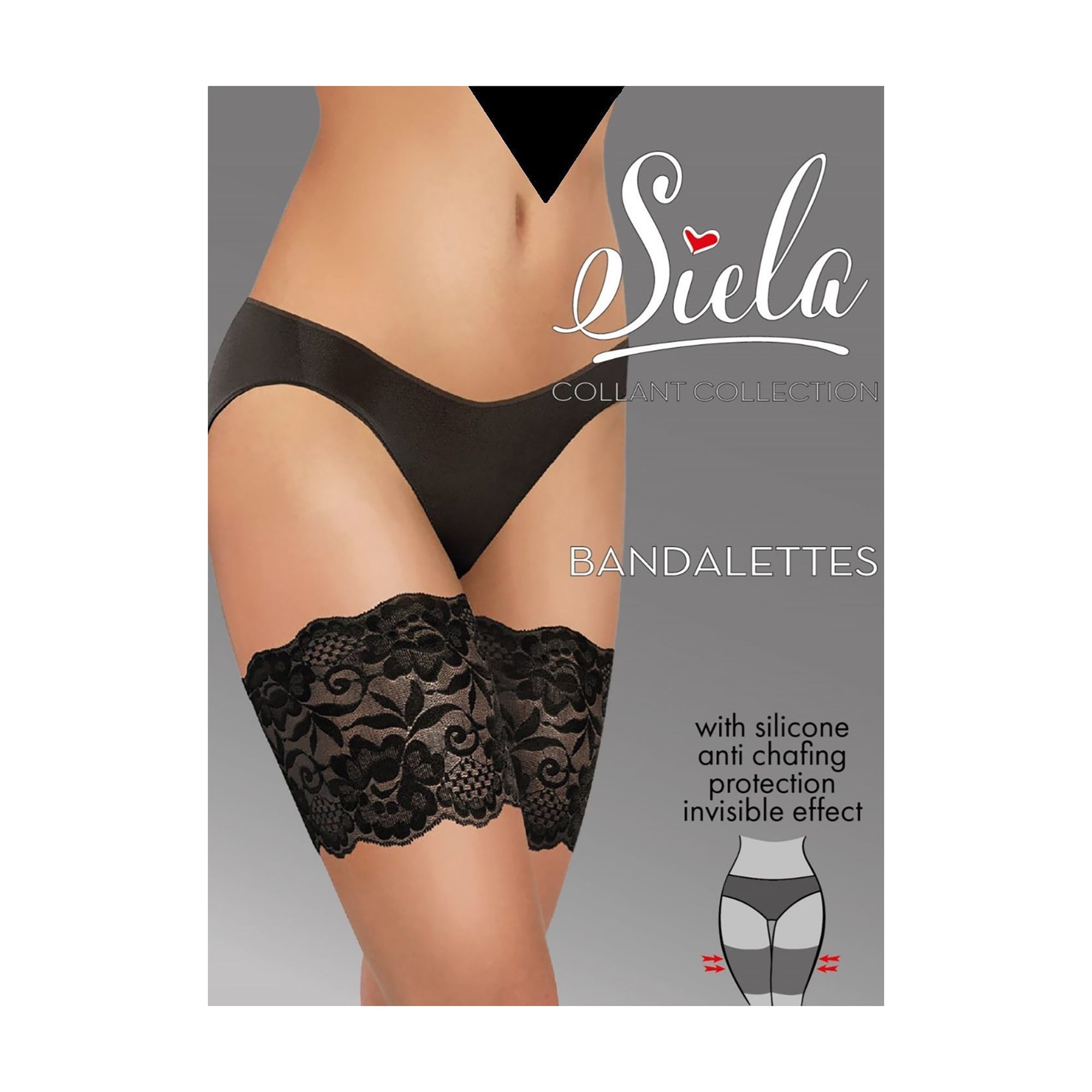 

Бандалетки жіночі Siela мережевні, Nero, розмір M