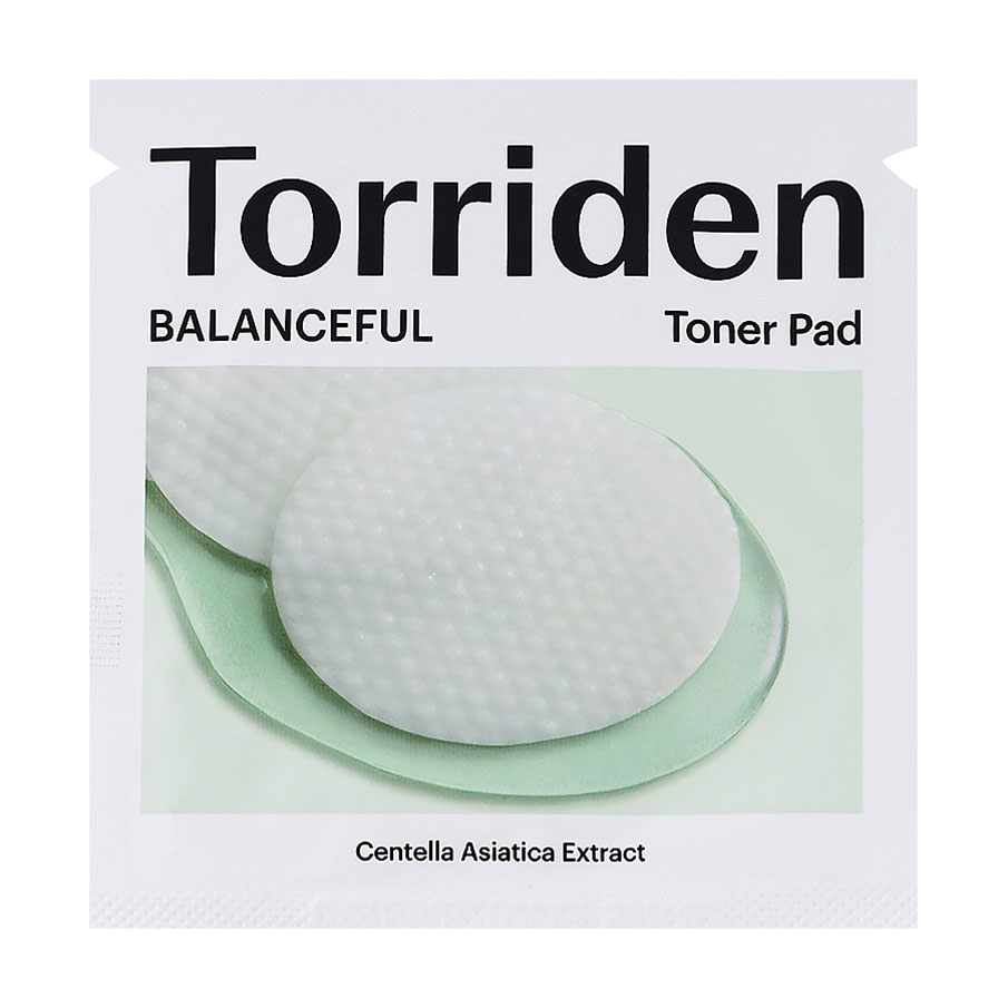 

Тонер-пади для обличчя Torriden Balanceful Centella Asiatica Extract Toner Pad з екстрактом центели азіатської, 2 шт