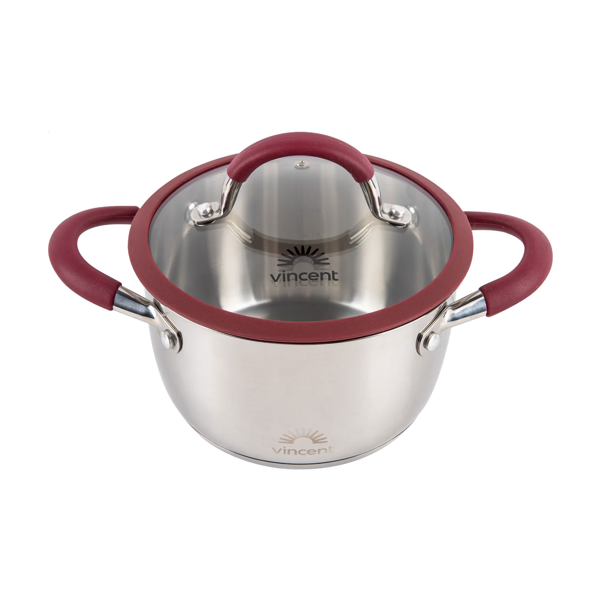 

Каструля Vincent, з кришкою та силіконовими ручками, діаметр 16 см, 1.6 л (VC-3187-16)