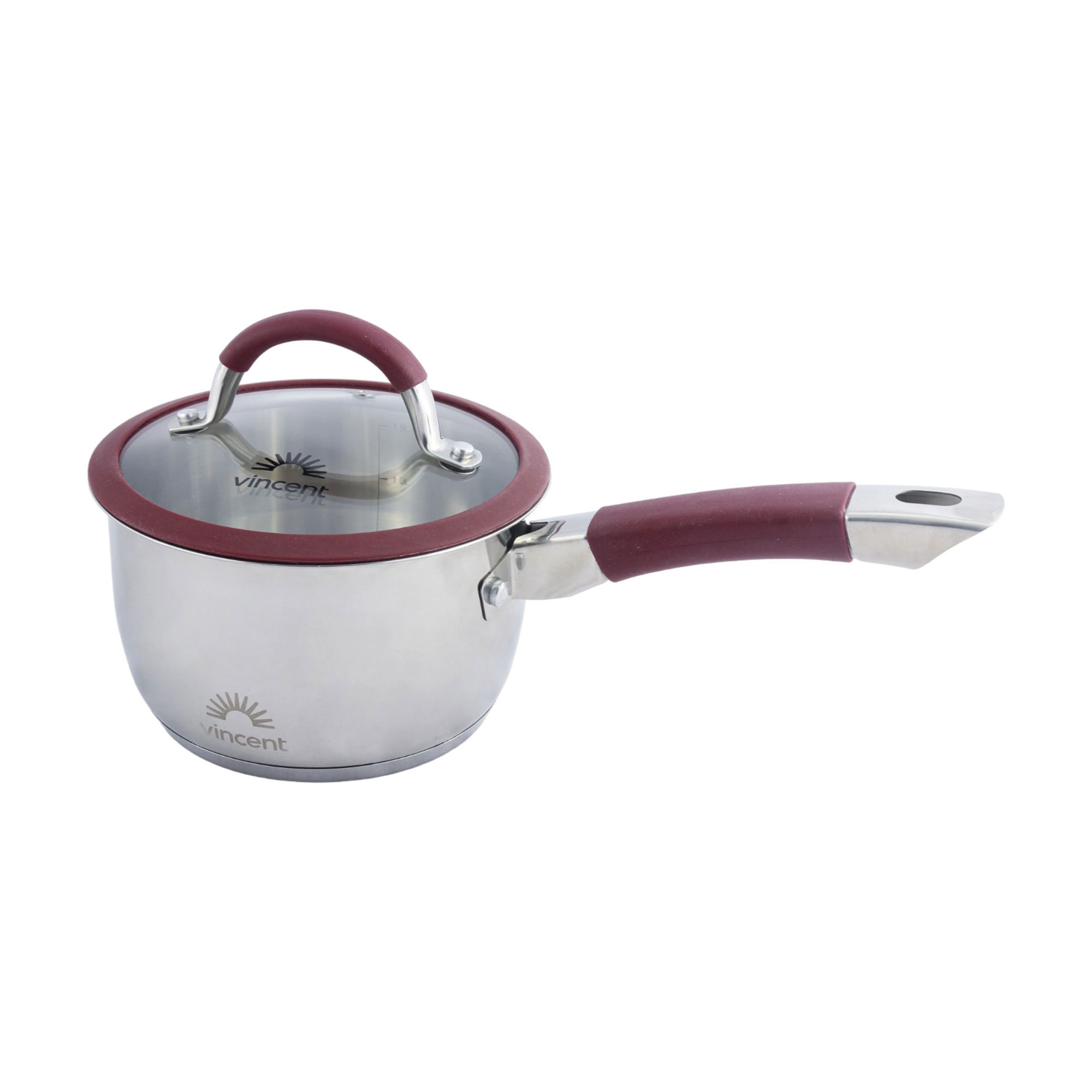 

Ківш Vincent з кришкою та силіконовими ручками, діаметр 16 см, 1.6 л (VC-3187-16s)