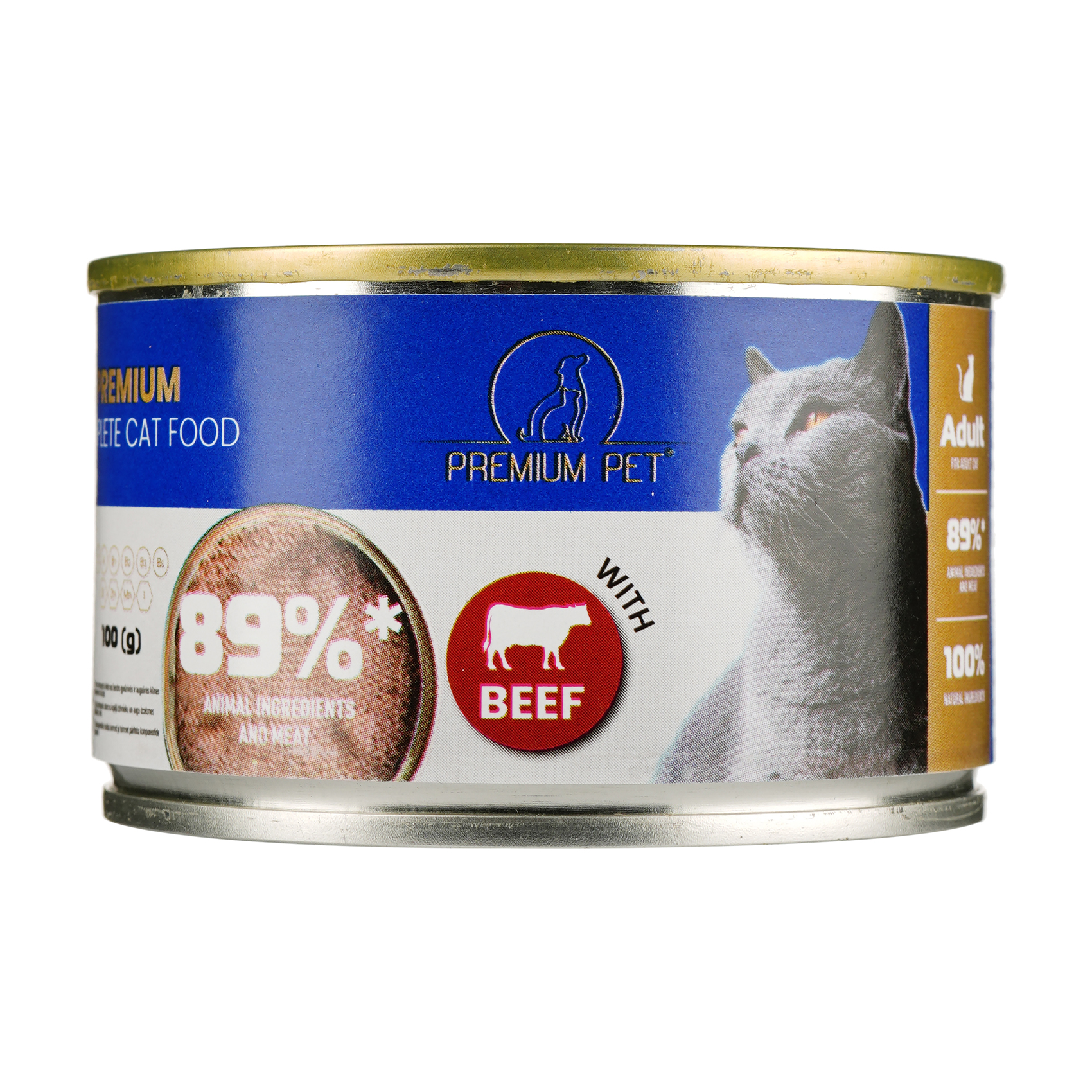 

Паштет для дорослих котів Premium Pet з яловичиною, 100 г