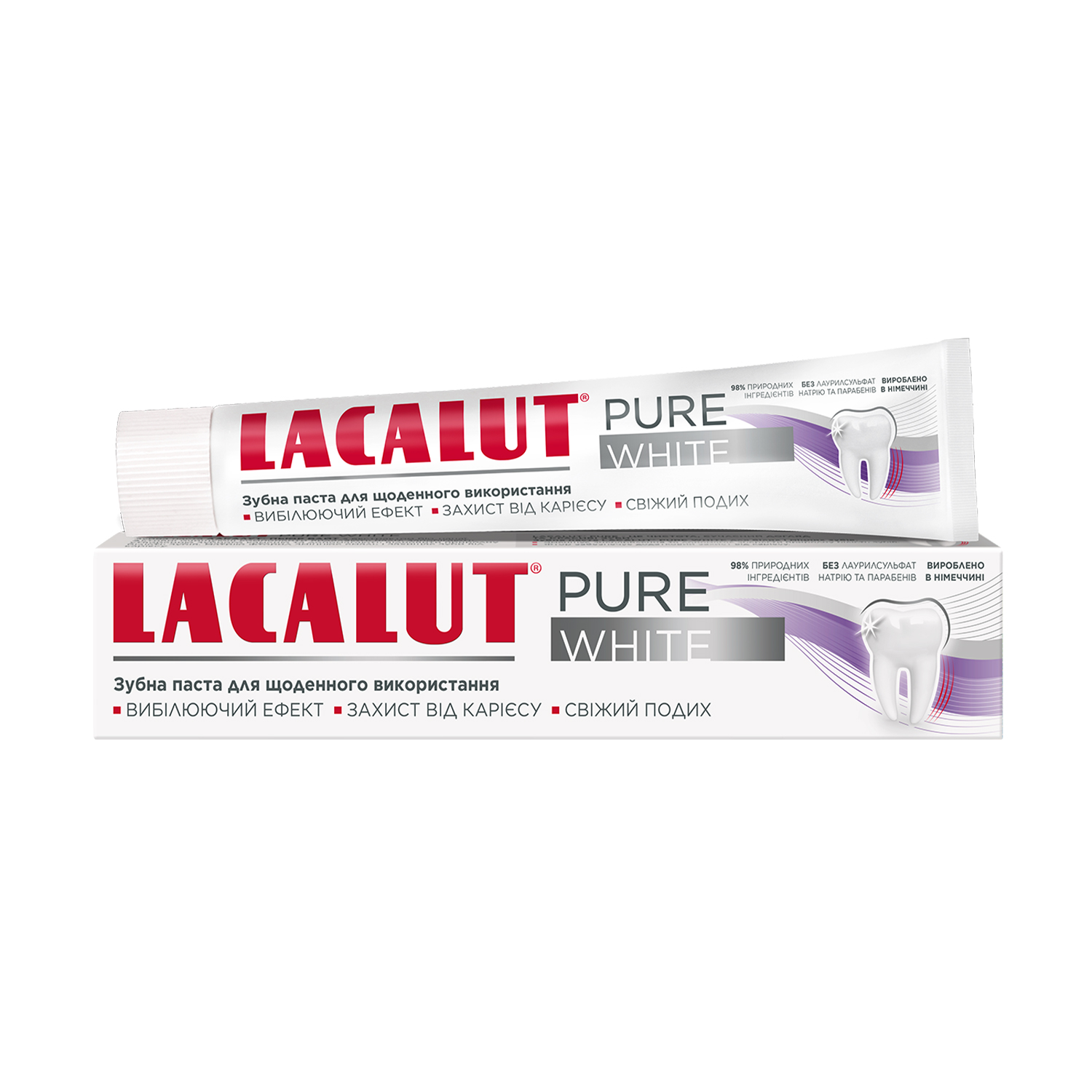 

Уцінка! Зубна паста Lacalut Pure White, 75 мл