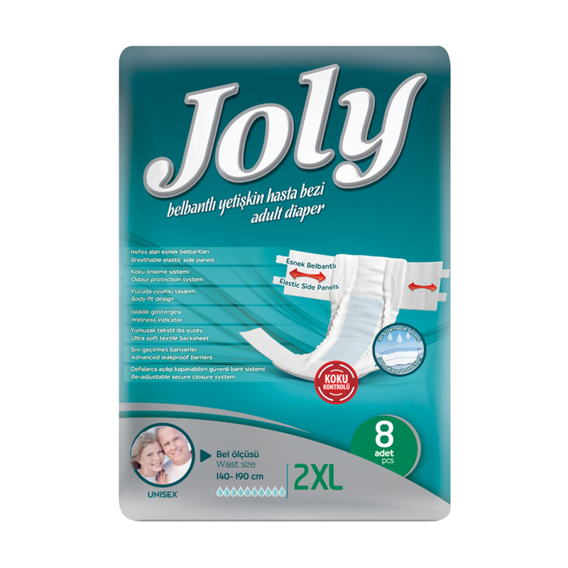 

Уцінка! Підгузки для дорослих Joly 5 Extra-Extra Large (140-190 см), 8 шт