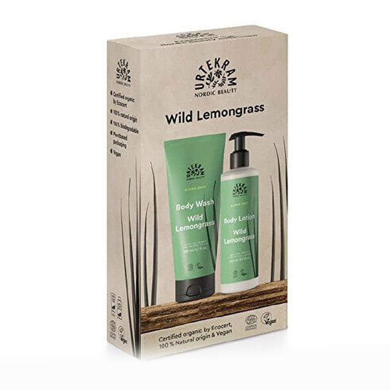 

Уцінка! Органічний подарунковий набір Urtekram Wild Lemongrass Дикий лемонграс (гель для душу, 200 мл + лосьйон для тіла, 245 мл)