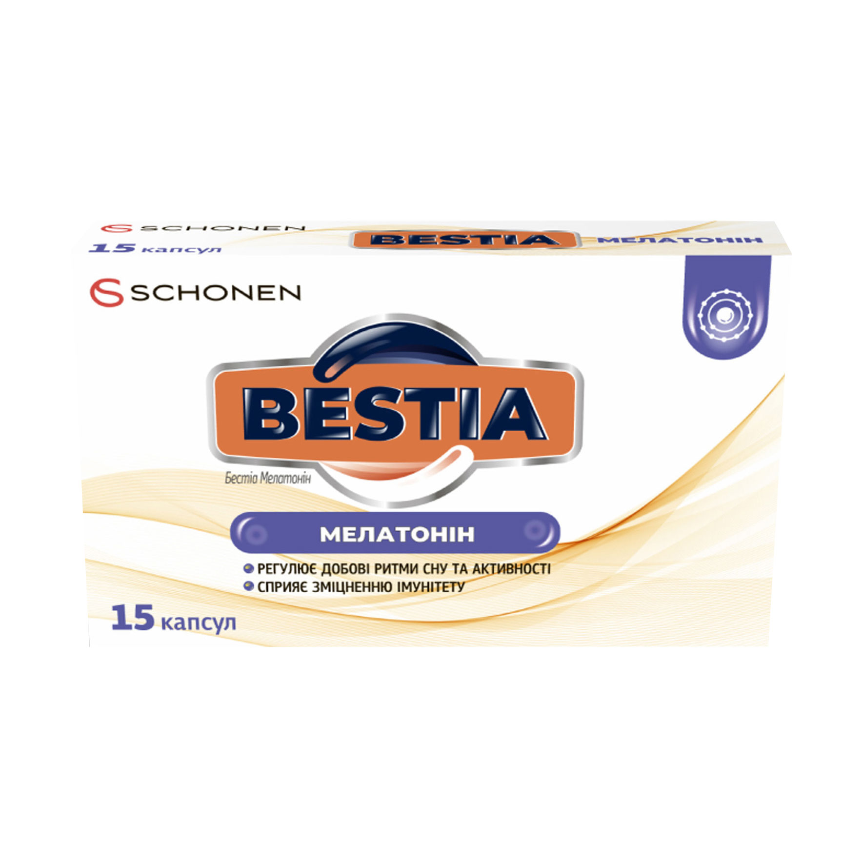 

Мелатонін Schonen Bestia, 15 капсул