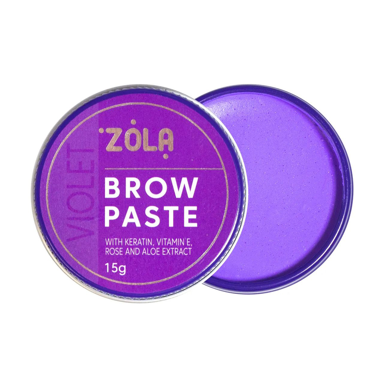 

Контурна паста для брів Zola Brow Paste Фіолетова, 15 г