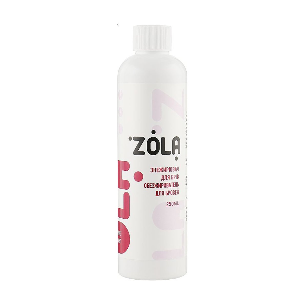 

Знежирювач для брів Zola, 250 мл