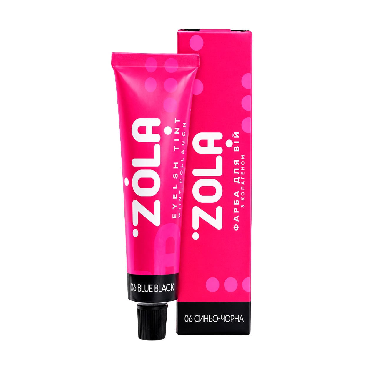 Фарба для вій Zola Eyebrow Tint With Collagen з колагеном, 06 Blue Black, 15 мл