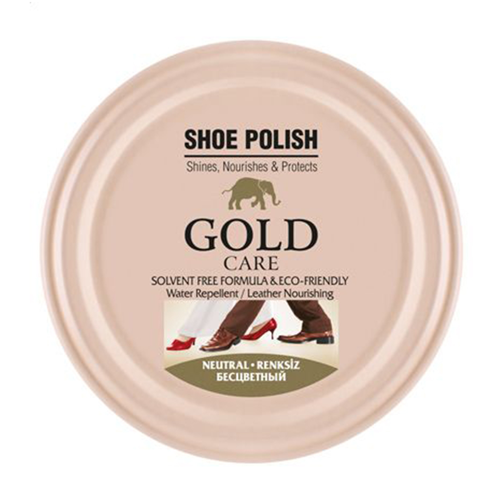 Уцінка! Крем-фарба для взуття в банці Gold Care Shoe Polish Безбарвний, 50 мл